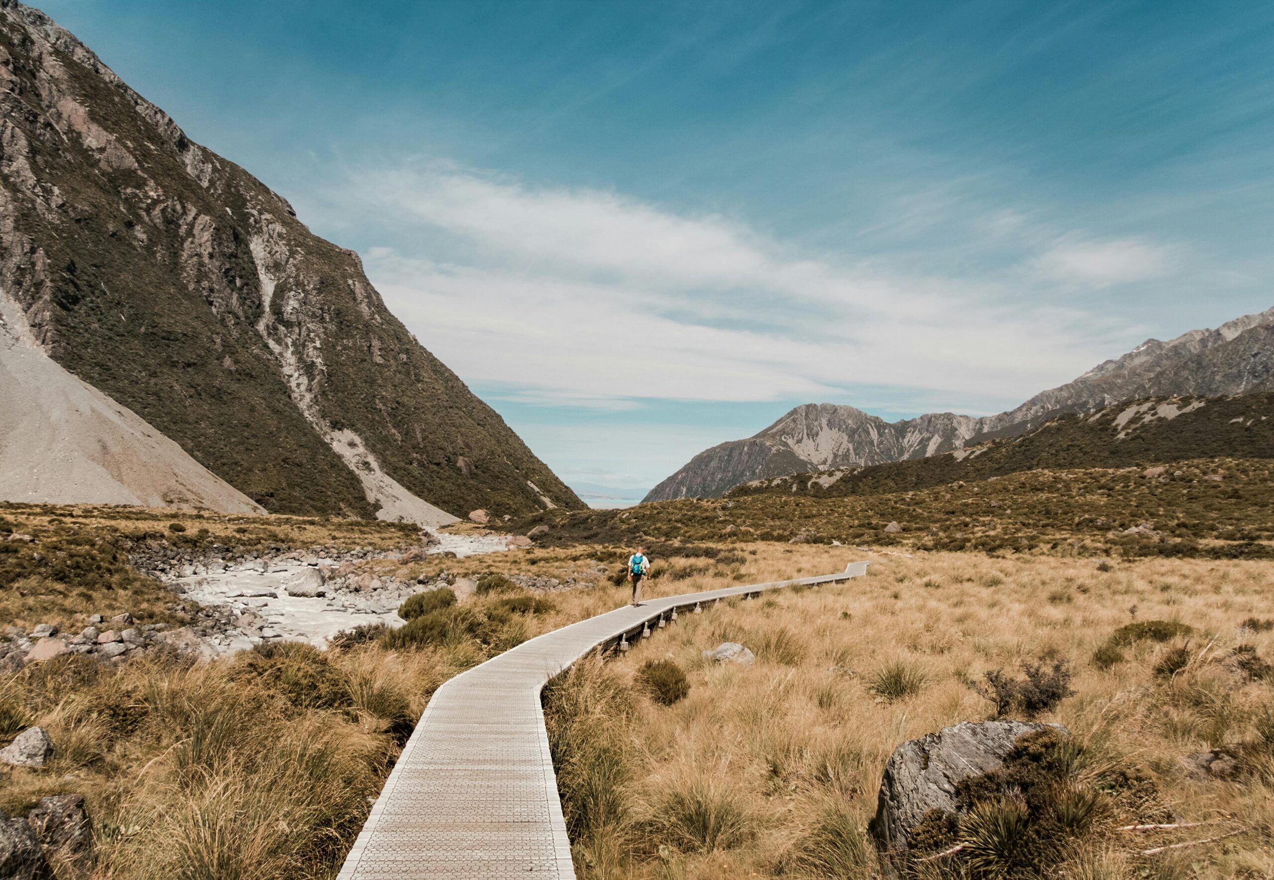 Hooker Valley boardwalk, Aoraki Mount Cook, New Zealand